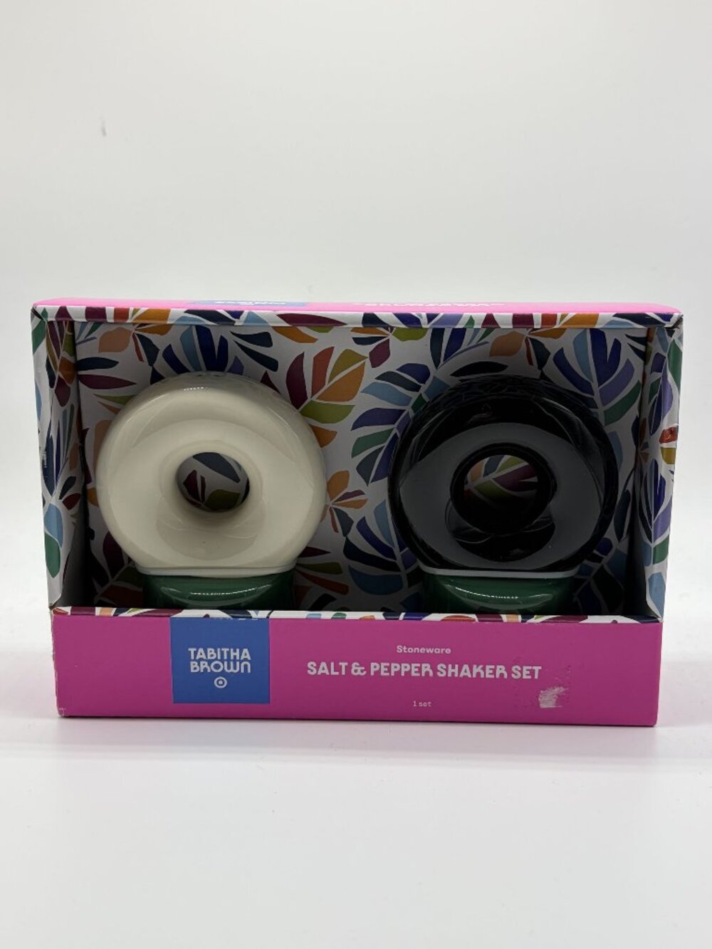 NIB Tabitha Brown Stone wear Salt & Pepper Shakers